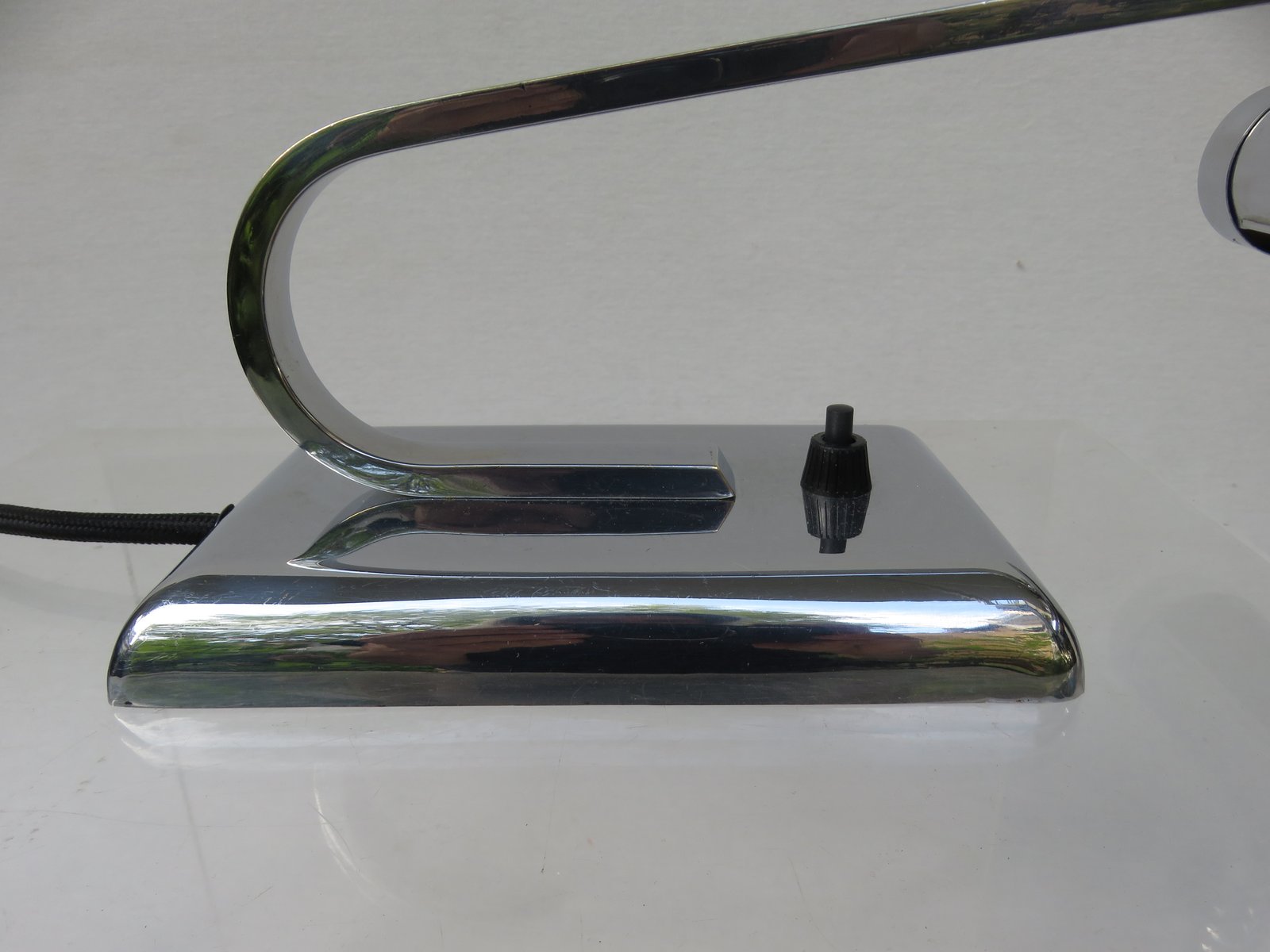 Art Deco Chromed Piano Lamp