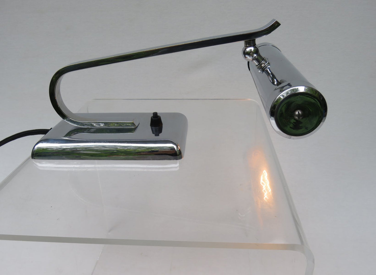 Art Deco Chromed Piano Lamp