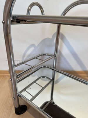 Art Deco Chromed Steel Bar Cart by Robert Mallet-Stevens, France, 1925-NNB-1416493