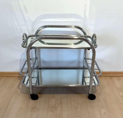 Art Deco Chromed Steel Bar Cart by Robert Mallet-Stevens, France, 1925-NNB-1416493