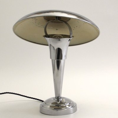 Art Deco Chromed Table Lamp, France, 1930s-SY-2033718