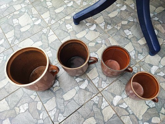 Art Deco Clay Pots, Bochnia, 1920s, Set of 4-CAQ-2016532