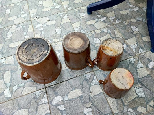 Art Deco Clay Pots, Bochnia, 1920s, Set of 4-CAQ-2016532