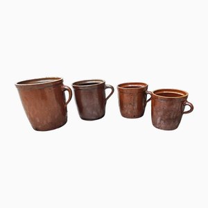 Art Deco Clay Pots, Bochnia, 1920s, Set of 4-CAQ-2016532