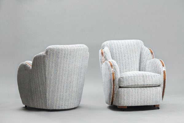 Art Deco Cloud Back Armchairs by Harry and Lou Epstein, 1930s, Set of 2-TR-850324