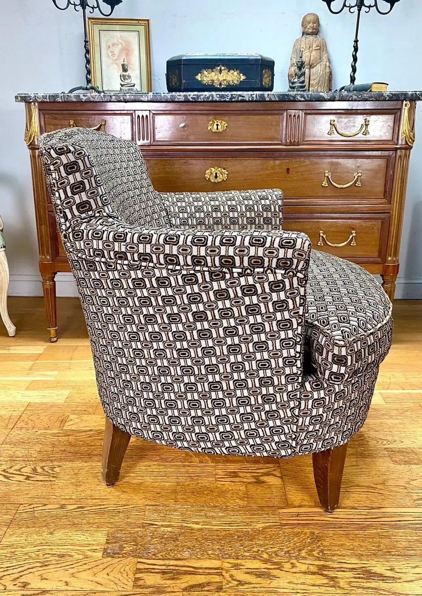 Art Deco Club Armchair, 1940s