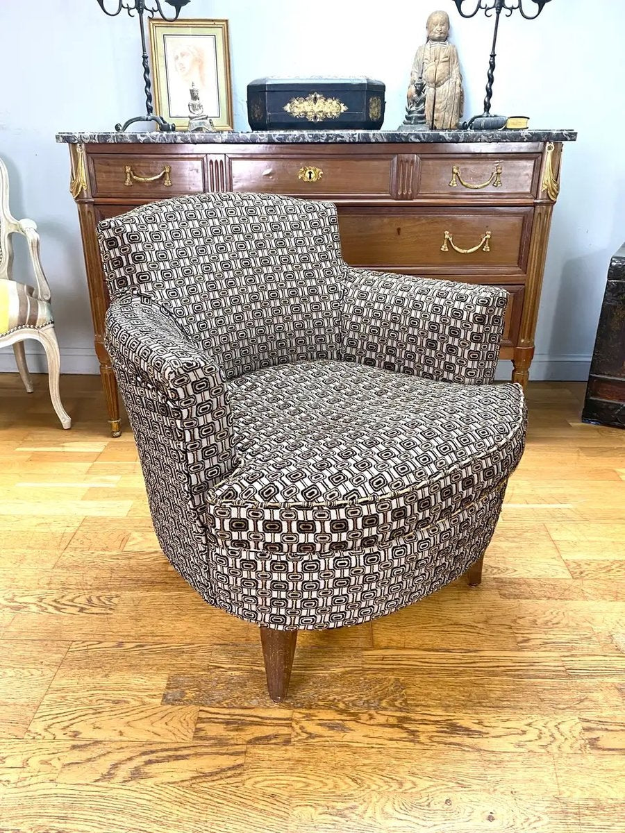 Art Deco Club Armchair, 1940s