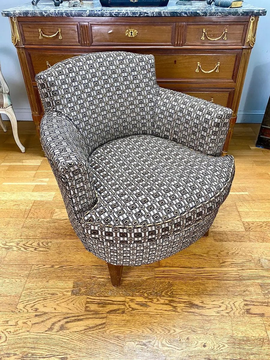 Art Deco Club Armchair, 1940s