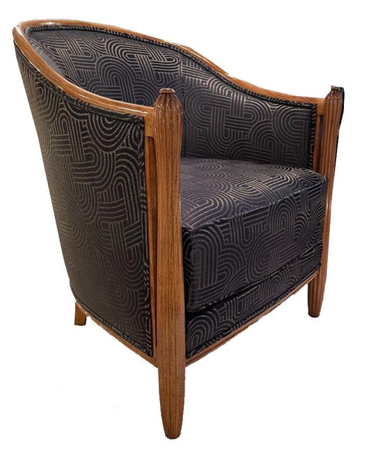 Art Deco Club Chair in Beech