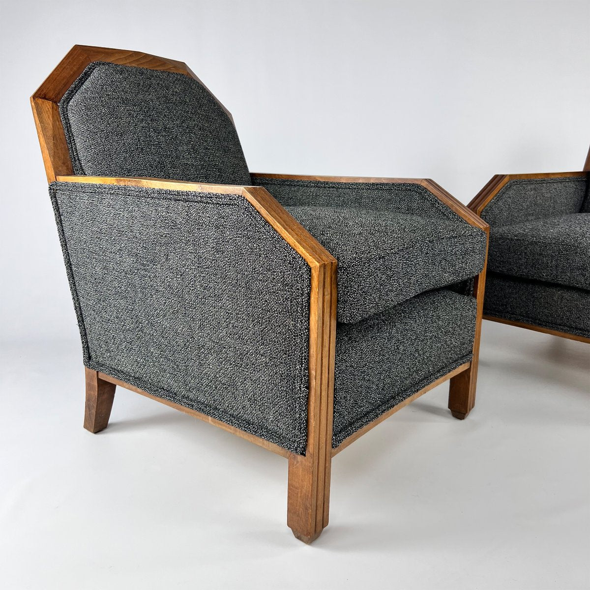 Art Deco Club Chairs, France, 1930s, Set of 2