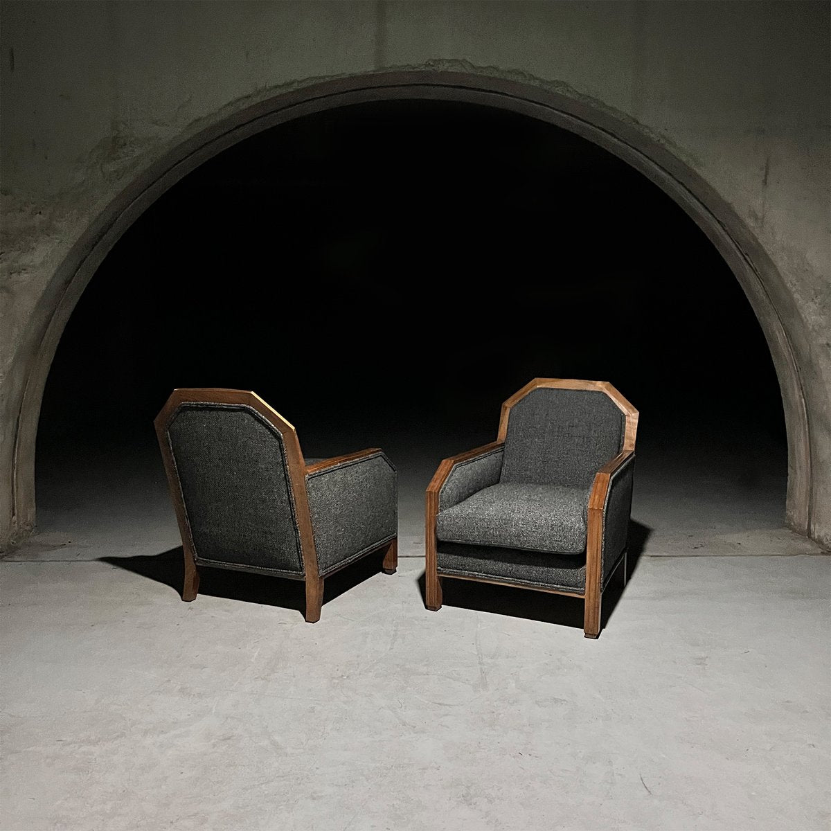 Art Deco Club Chairs, France, 1930s, Set of 2