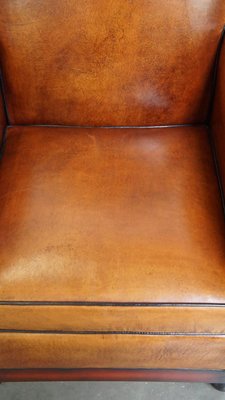 Art Deco Club Chairs in Sheepskin Leather, Set of 2-HPP-2026667