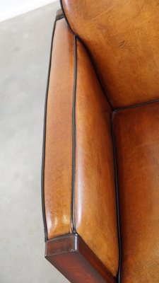 Art Deco Club Chairs in Sheepskin Leather, Set of 2-HPP-2026667