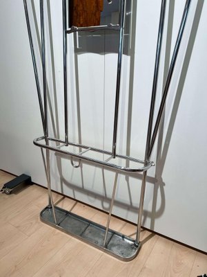 Art Deco Coat Rack & Mirror in Tubular Aluminum, France, 1930-NNB-1342446