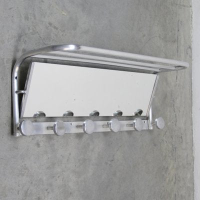 Art Deco Coat Rack with Folding Mirror, 1930s-NE-1821928