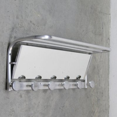 Art Deco Coat Rack with Folding Mirror, 1930s-NE-1821928