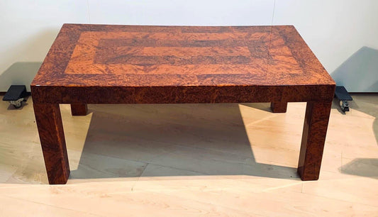 Art Deco Coffee Table in Thuja Burl Veneer, France, 1930s