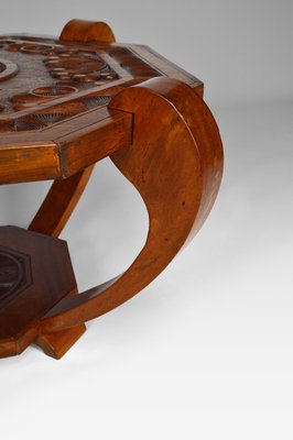 Art Deco Colonial Carved Coffee Table, 1930s-XNH-754045