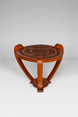 Art Deco Colonial Carved Side Table, 1930s-XNH-754047