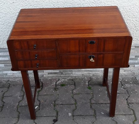 Art Deco Console in Walnut Veneer with Drawers, 1930s-HOI-1270948