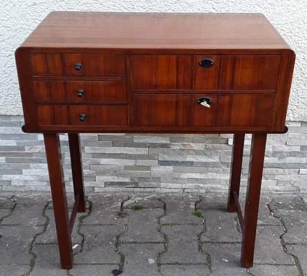 Art Deco Console in Walnut Veneer with Drawers, 1930s-HOI-1270948