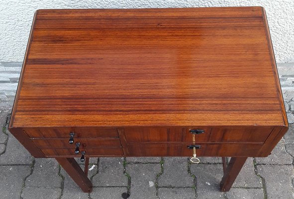 Art Deco Console in Walnut Veneer with Drawers, 1930s-HOI-1270948