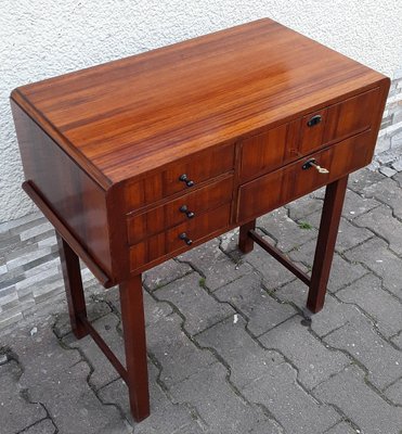 Art Deco Console in Walnut Veneer with Drawers, 1930s-HOI-1270948