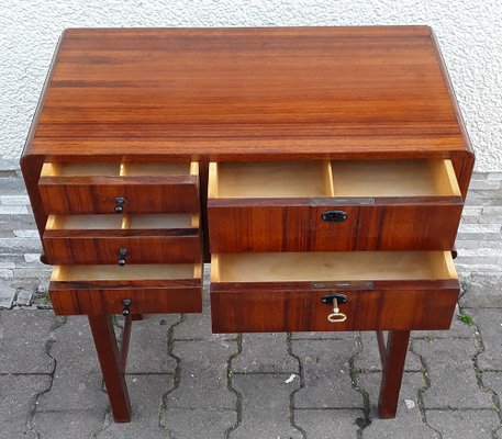 Art Deco Console in Walnut Veneer with Drawers, 1930s-HOI-1270948