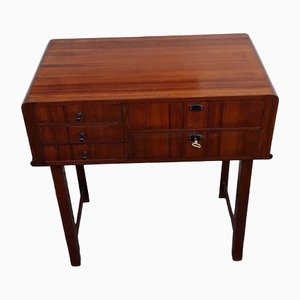 Art Deco Console in Walnut Veneer with Drawers, 1930s-HOI-1270948