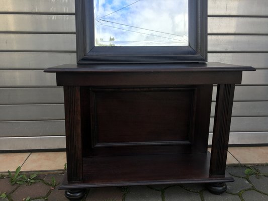 Art Deco Console Table with Mirror, 1920s-WQQ-673876