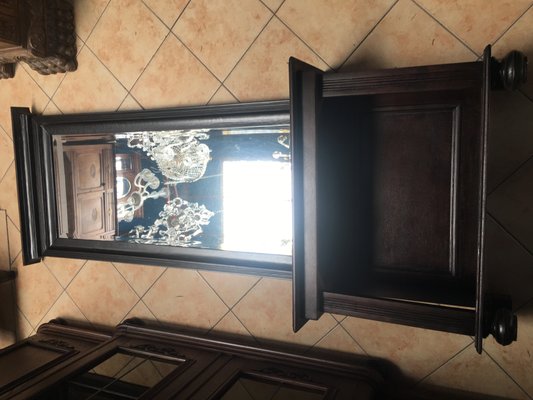 Art Deco Console Table with Mirror, 1920s-WQQ-673876