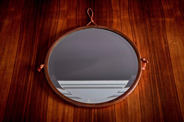 Art Deco Copper Hanging Mirror, France, 1920s-SFD-1784703