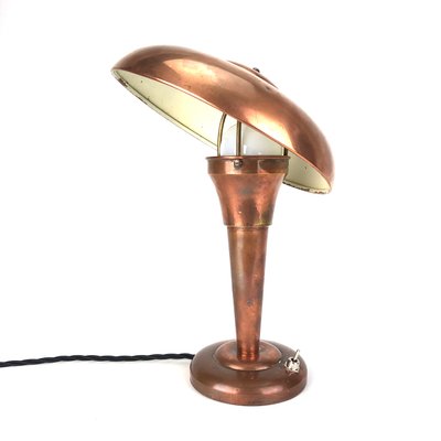 Art Deco Copper Mushroom Table Lamp-FFL-1361881