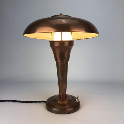 Art Deco Copper Mushroom Table Lamp-FFL-1361881