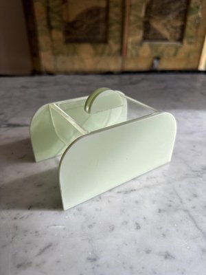 Art Deco Cosmetic Box in Mint Green Acrylic Glass-JO-1740440