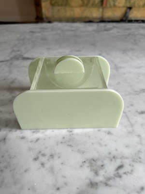 Art Deco Cosmetic Box in Mint Green Acrylic Glass-JO-1740440