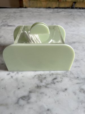 Art Deco Cosmetic Box in Mint Green Acrylic Glass-JO-1740440