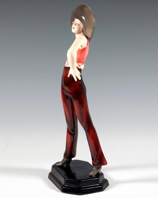 Art Deco Cowboy Girl Figure by Stephan Dakon for Goldscheider, 1929-EMT-1804725