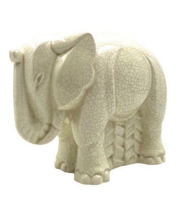 Art Deco Cracked Elephant by Charles Lemanceau for Saint Clément, France, 1930s-TXN-1276683