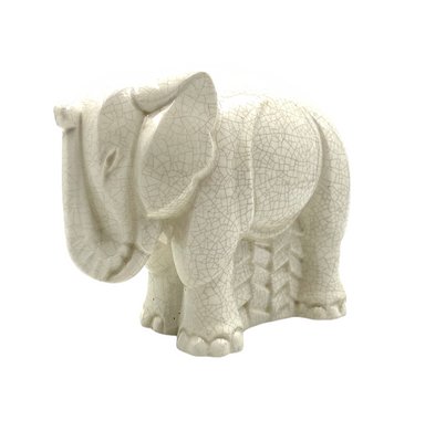 Art Deco Cracked Elephant by Charles Lemanceau for Saint Clément, France, 1930s-TXN-1276683