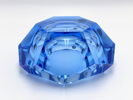 Art Deco Crystal Ashtray from Lausitzer Glas, 1930s-ZCY-1704837