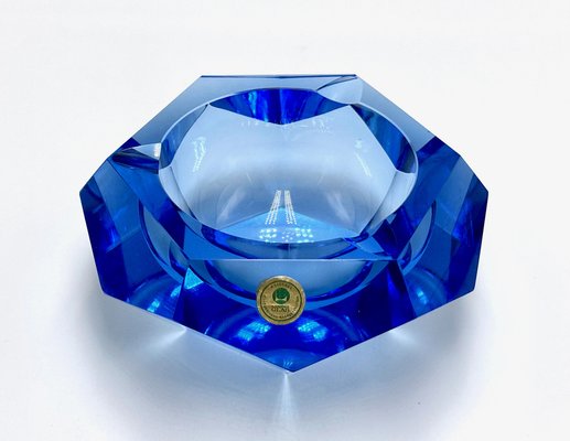 Art Deco Crystal Ashtray from Lausitzer Glas, 1930s-ZCY-1704837