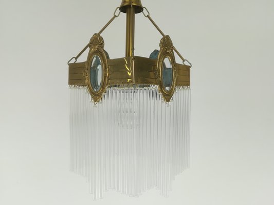 Art Deco Crystal Glass Chandelier, 1920s-KDB-1417452