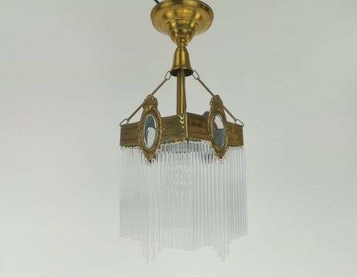 Art Deco Crystal Glass Chandelier, 1920s-KDB-1417452