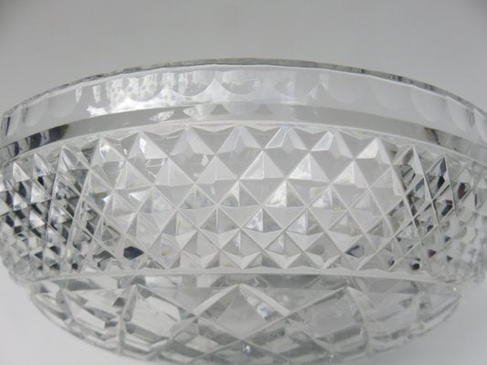 Art Deco Crystal Glass Fruit Bowl with Feet-EY-920120