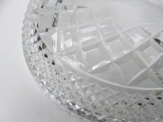 Art Deco Crystal Glass Fruit Bowl with Feet-EY-920120