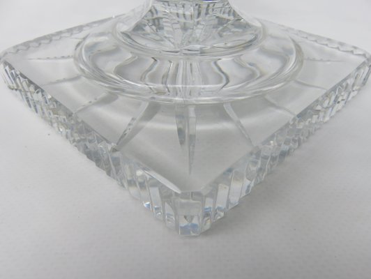 Art Deco Crystal Glass Fruit Bowl with Feet-EY-920120