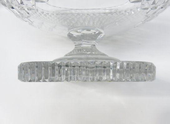 Art Deco Crystal Glass Fruit Bowl with Feet-EY-920120