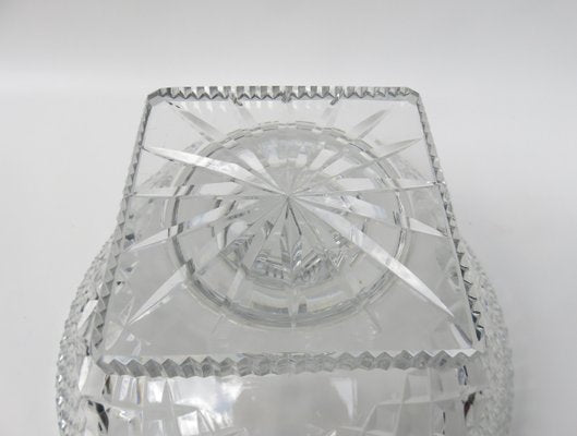 Art Deco Crystal Glass Fruit Bowl with Feet-EY-920120