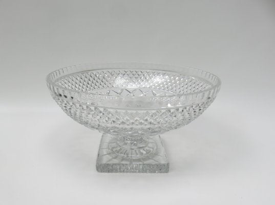 Art Deco Crystal Glass Fruit Bowl with Feet-EY-920120